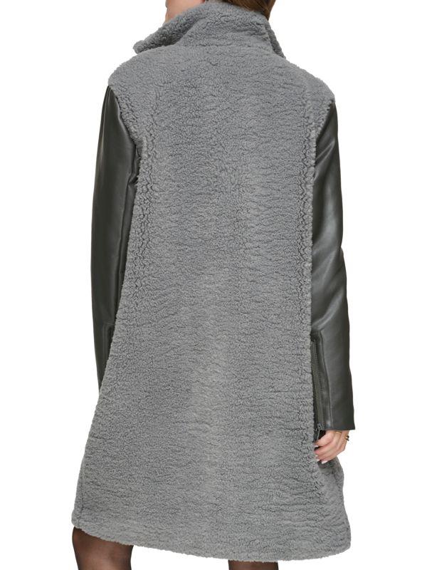 Andrew Marc Tunis Faux Shearling & Faux Leather Zip Jacket