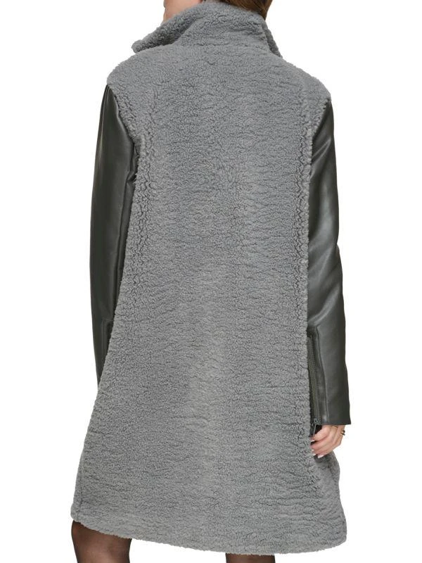 Andrew Marc Tunis Faux Shearling & Faux Leather Zip Jacket 2
