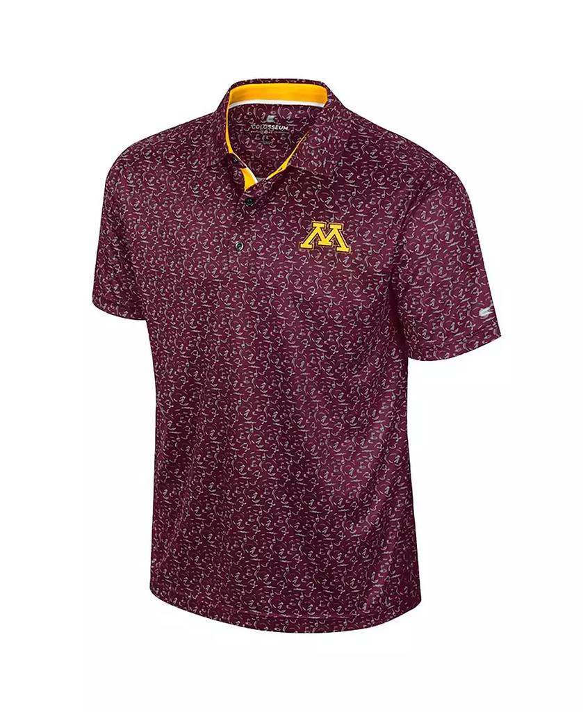 Colosseum Men's Maroon Minnesota Golden Gophers Sublimated Golf Polo Shirt