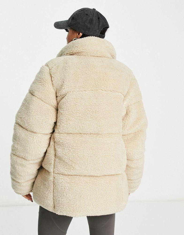 Columbia Columbia Puffect sherpa puffer jacket in stone Exclusive at ASOS 3