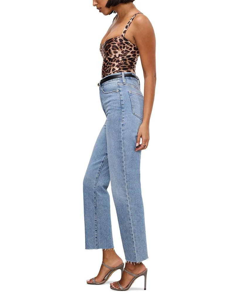 Good American Good Boy Straight Cropped Jeans in I766 4