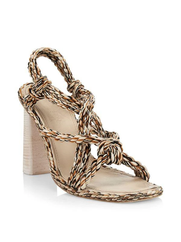 Ulla Johnson Uma Braided Slingback Heel Sandals 2