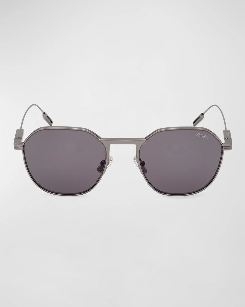 Zegna Men's Metal Round Sunglasses 3