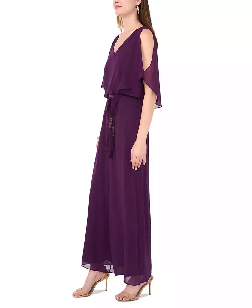 MSK Women's Cold-Shoulder Belted Wide-Leg Jumpsuit 2