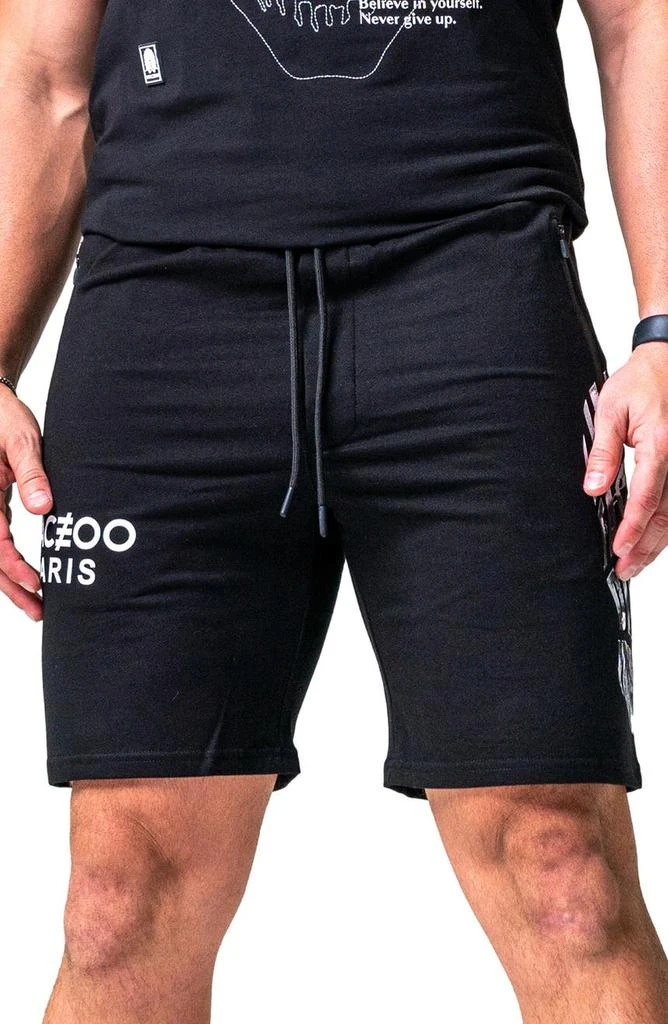 Maceoo Fast Skull Print Stretch Cotton Shorts 5