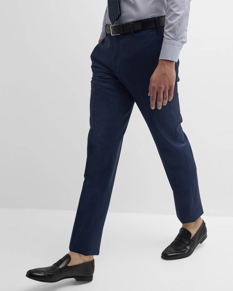 Zanella Men's Parker Classic Flat-Front Trousers 6