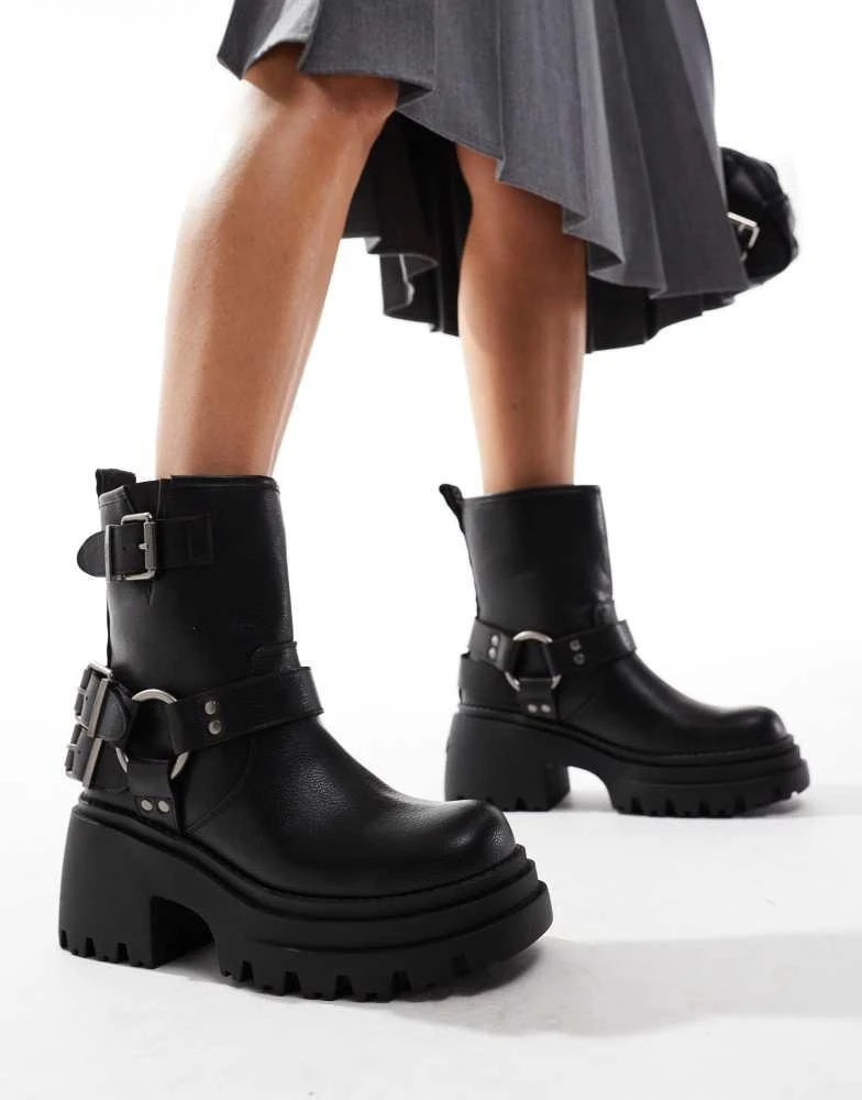 Buffalo Buffalo biker boot in black 3