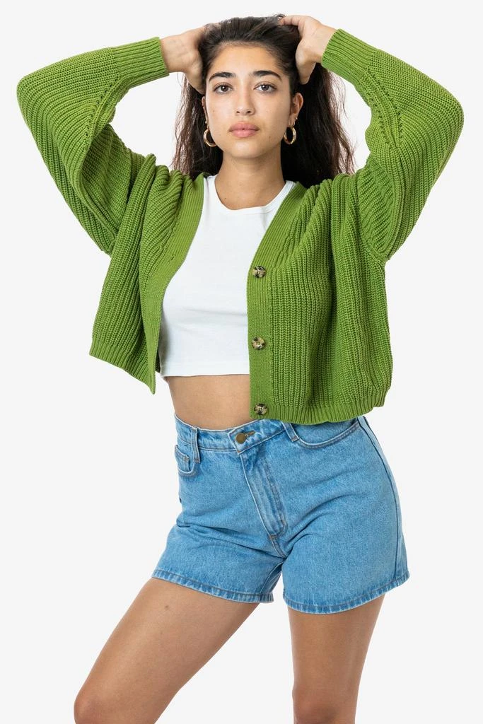 Los Angeles Apparel FM35GD - Fisherman Cropped Cardigan 12