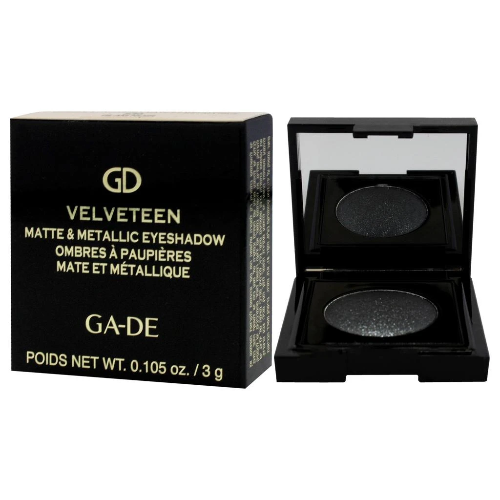 GA-DE Velveteen Matte and Metallic Eyeshadow - 230 Glam Noir by  for Women - 0.105 oz Eye Shadow 4