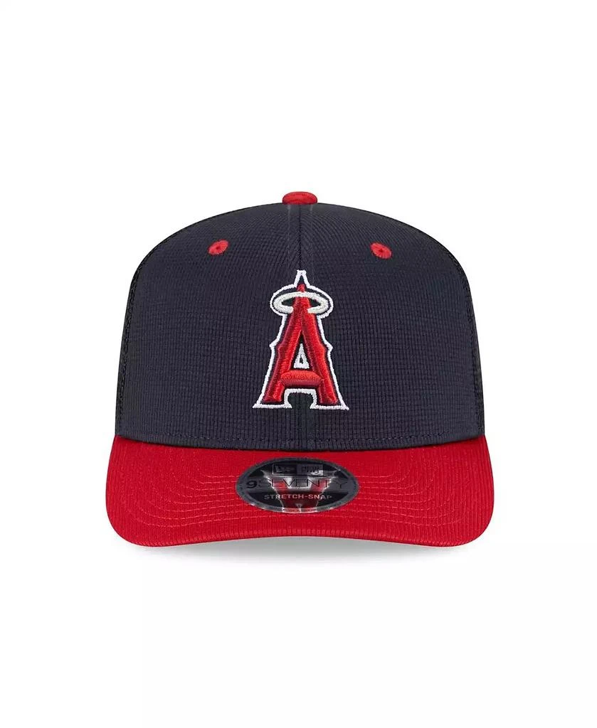New Era Men's Navy/Red Los Angeles Angels 2025 Batting Practice 9SEVENTY Stretch-Snap Trucker Hat 4