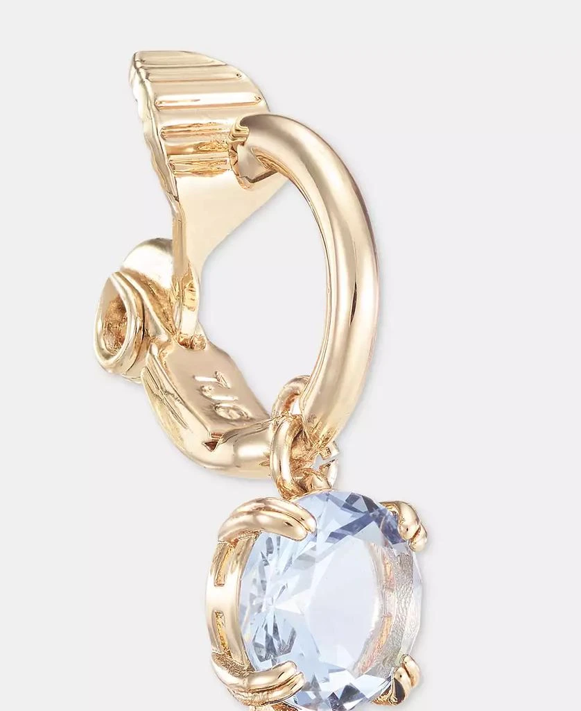 Ralph Lauren Gold-Tone Glass Stone Mixed Cut Double Drop Clip-On Earrings 2