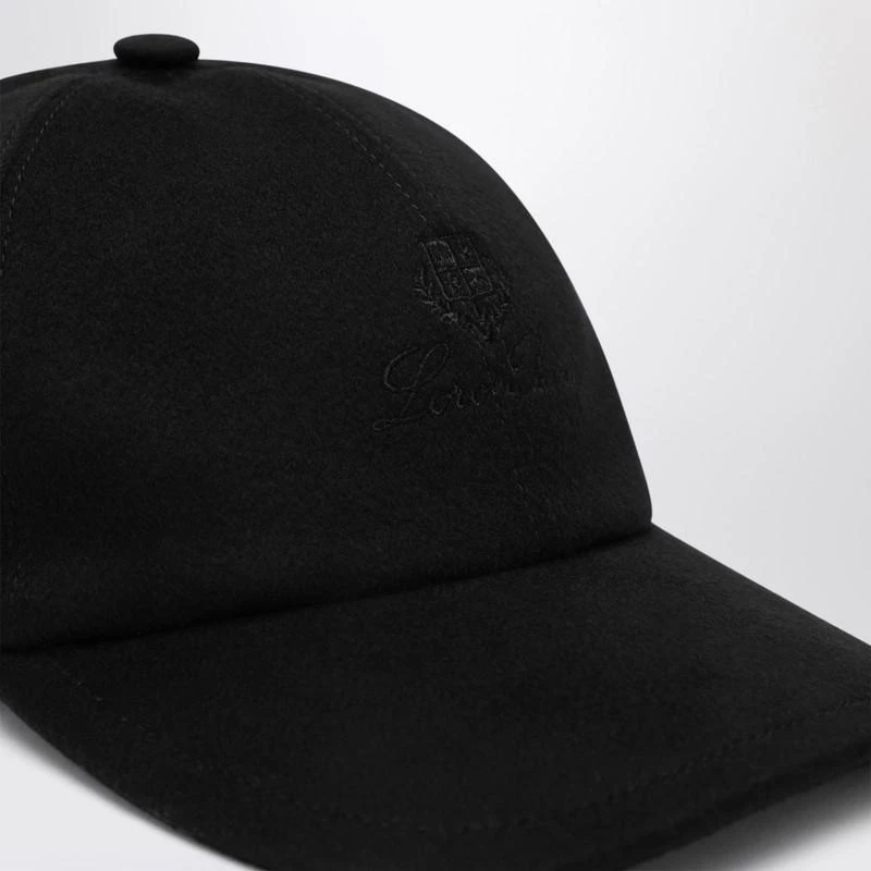 Loro Piana Black cashmere beanie 4