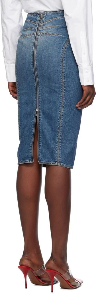 Alaïa Blue Pencil Denim Midi Skirt 3