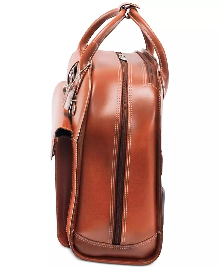 McKlein Edgebrook Leather Wheeled Laptop Briefcase 4