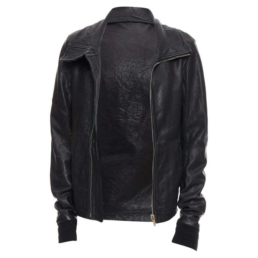 Rick Owens Lambskin Leather Olmar Mirta Zip Motorcycle Jacket 3