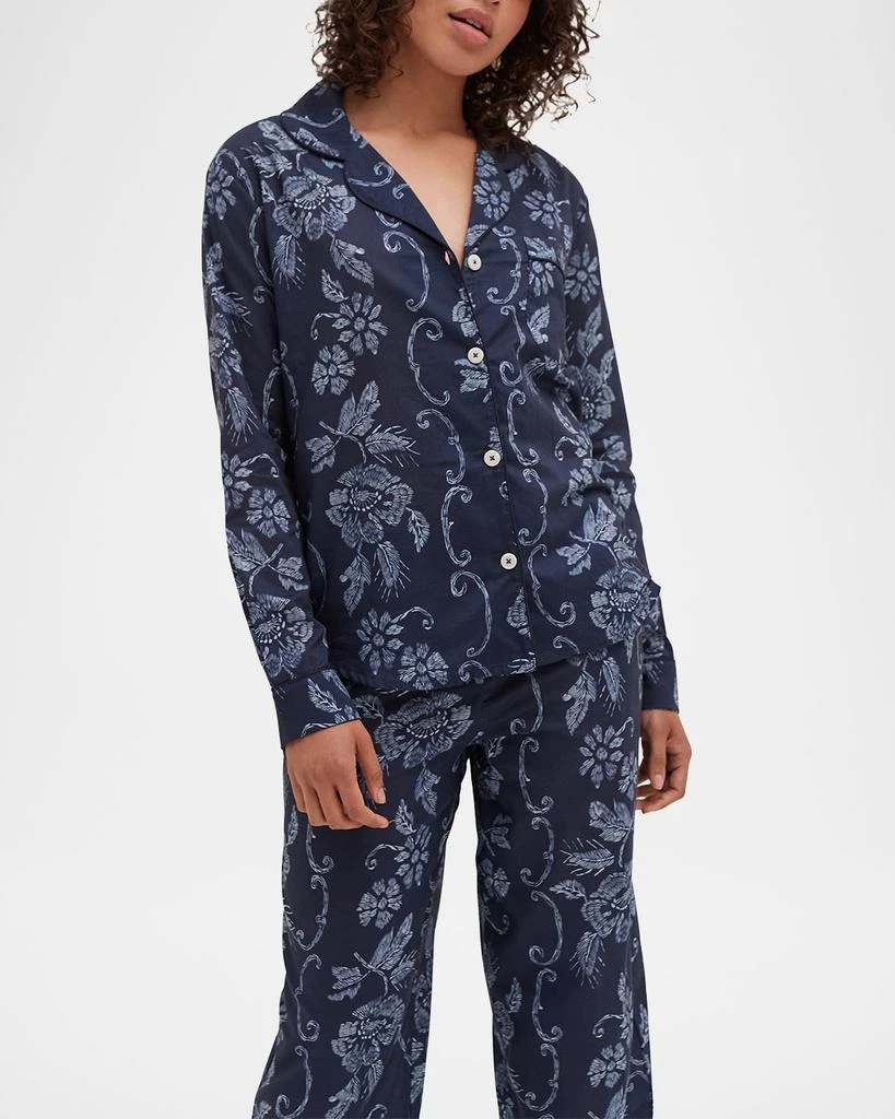 Desmond & Dempsey Floral-Print Organic Cotton Pajama Set 4