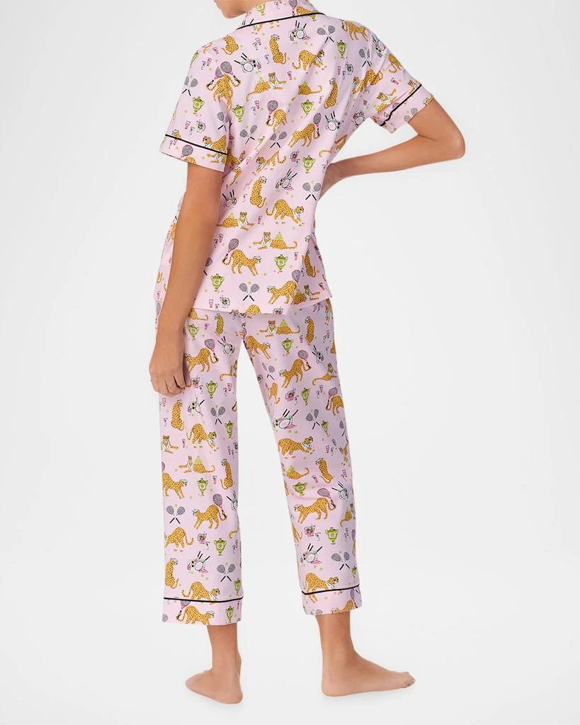 BedHead Pajamas Printed Organic Cotton Jersey Crop Pajama Set 3