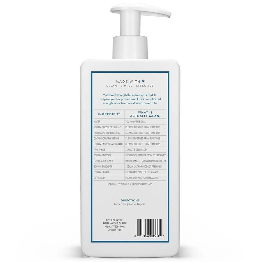 Native Full & Thick 2-in-1 Shampoo and Conditioner Sea Salt & Cedar 4