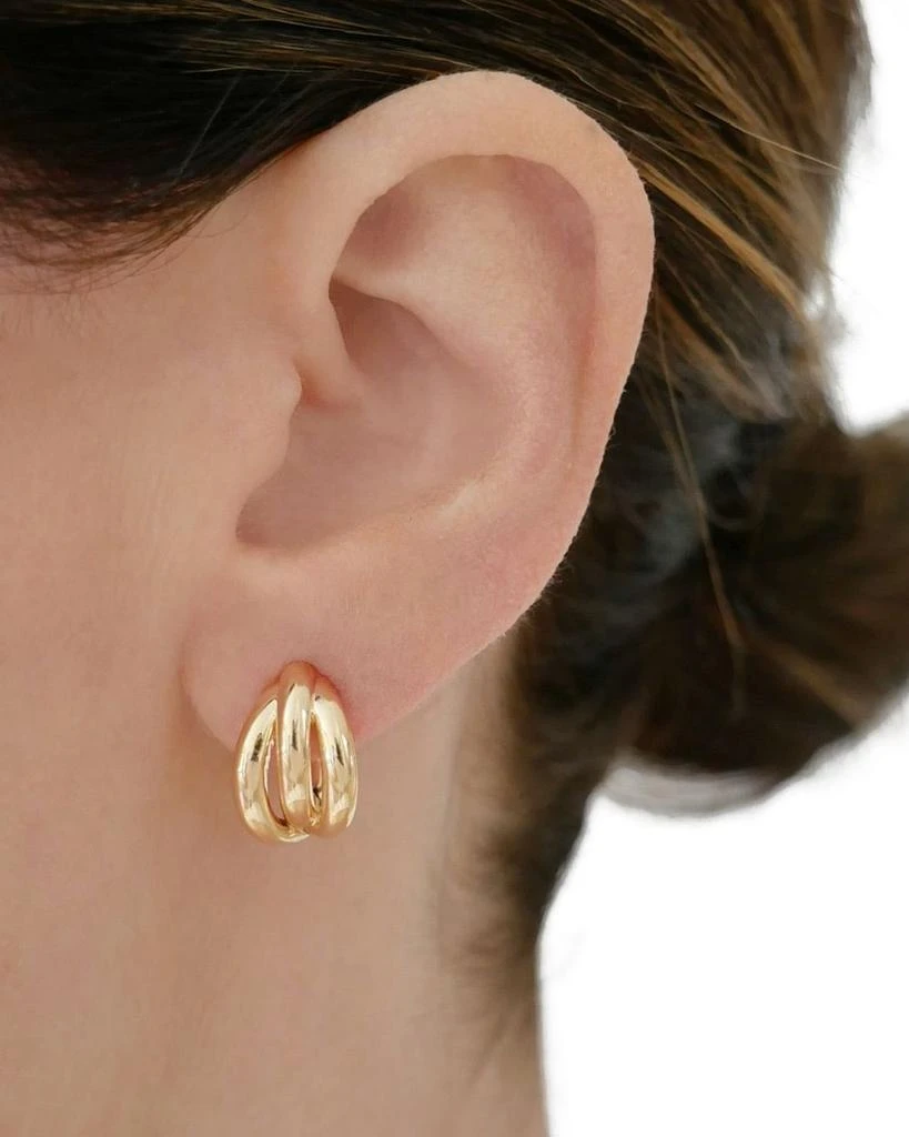 Effy 14K Yellow Gold Knot Huggie Earrings 2