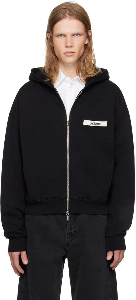 Jacquemus Black La Casa 'Le hoodie Gros Grain zippé' Hoodie 1