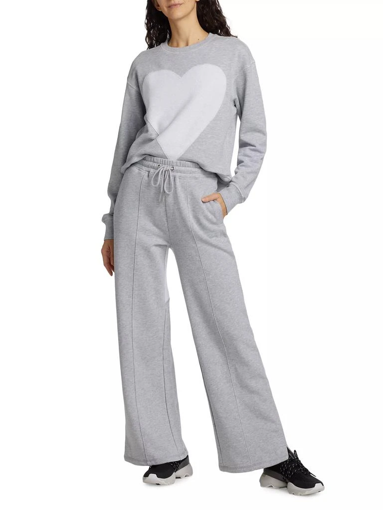 Terez Heart-Motif Cotton-Fleece Sweatpants 2