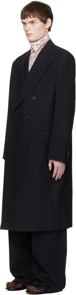 Dries Van Noten Black Double-Breasted Coat 4