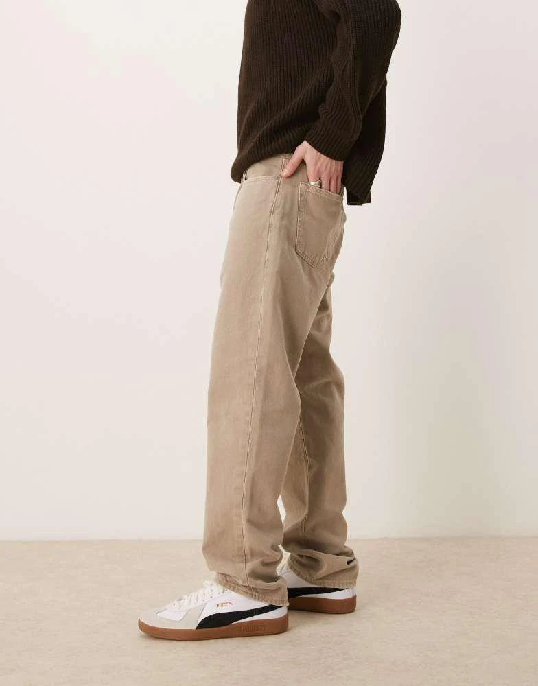 Abercrombie & Fitch Abercrombie & Fitch loose jeans in khaki 2