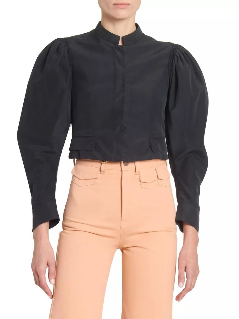 Chloé Silk Puff-Sleeve Jacket 3