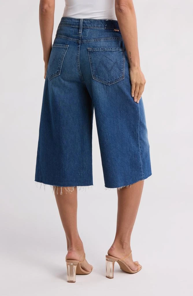 MOTHER The Culotte Fray Hem Denim Shorts 2