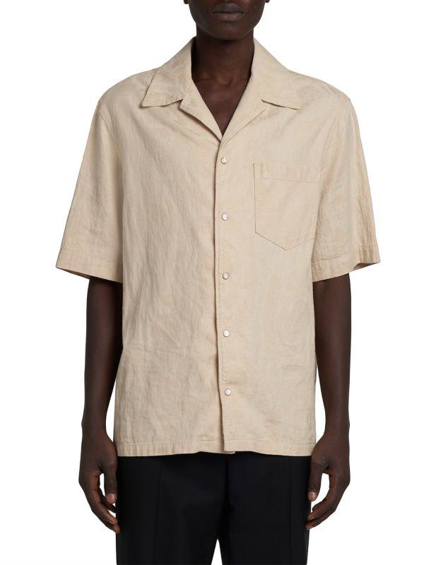 Versace Denim Short-Sleeve Shirt