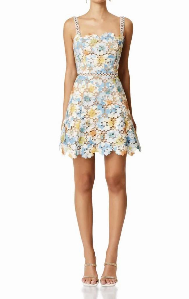 Elliatt Raindrops Dress In Blue Multi 1