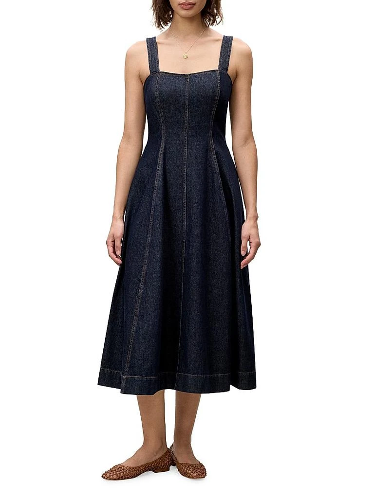 white christmas dresses Reba Dress- Denim-TKS Collab – Oh My Stars Apparel main image 0
