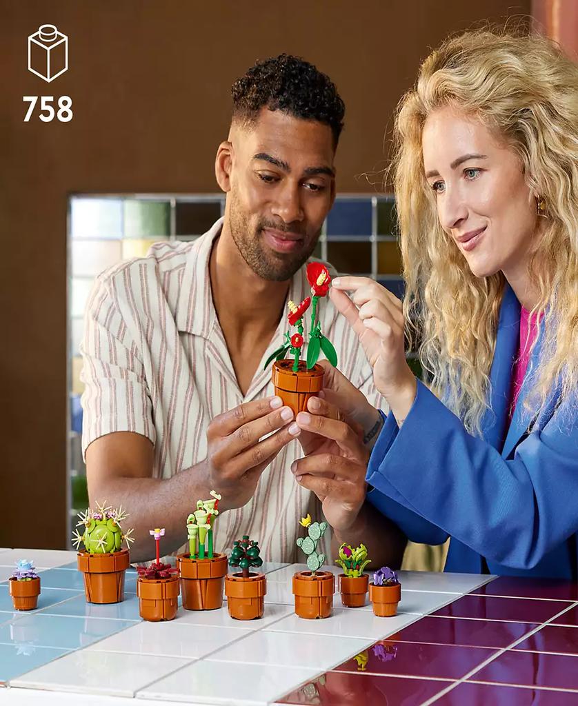 LEGO Icons Tiny Plants and Flowers Build and Display Set 10329, 758 Pieces