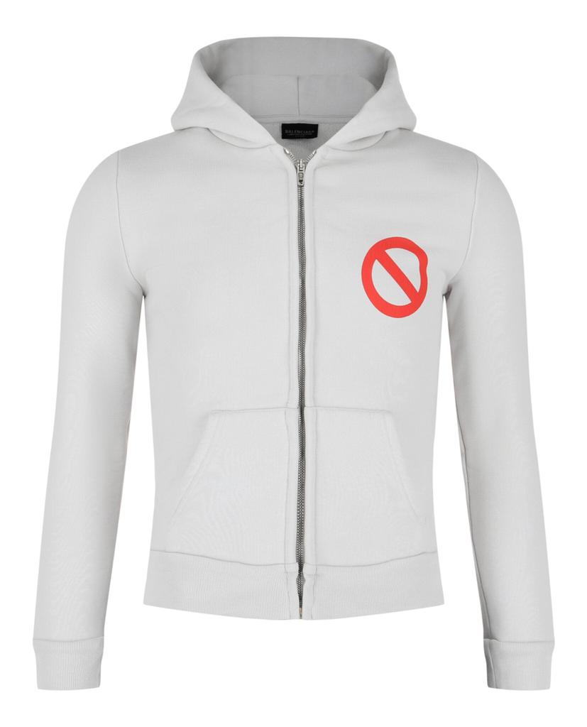 Balenciaga Luxury Script Oversized Zip-Up Hoodie – On Sale Now