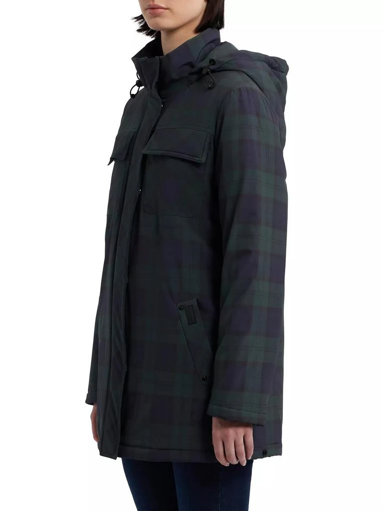 Hunter Blackwatch Plaid Packable Hooded Jacket 3
