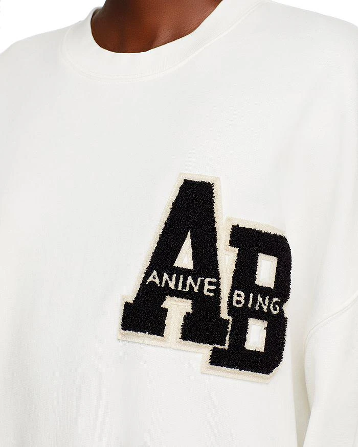 ANINE BING Miles Varsity Letter Oversized Sweatshirt 4