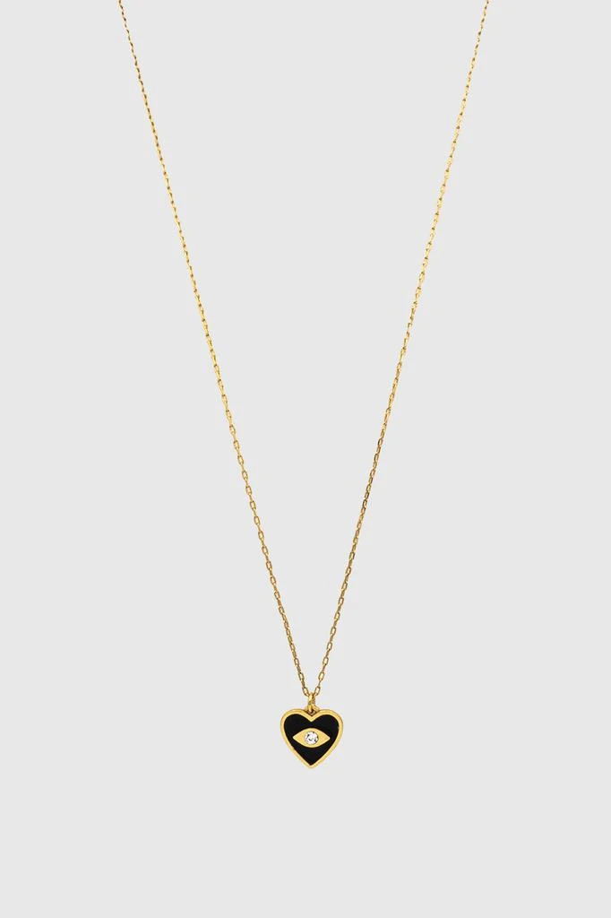 Rebecca Minkoff Evil Eye Enamel Heart Pendant Necklace 1