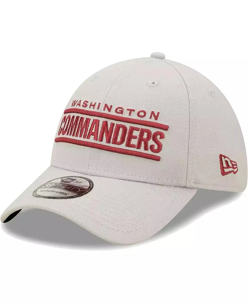 New Era Men's Gray Washington Commanders Wordmark Essential 39THIRTY Flex Hat 1