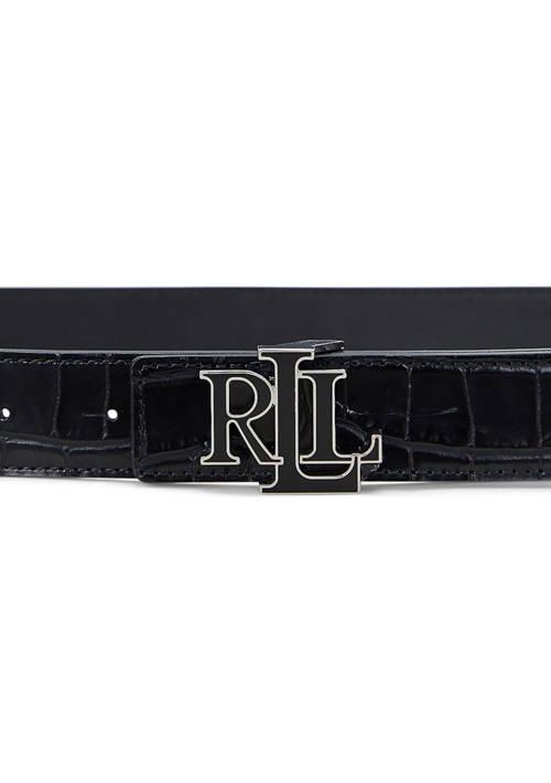 Ralph Lauren Ralph Lauren Logo Reversible Crocodile Embossed Belt