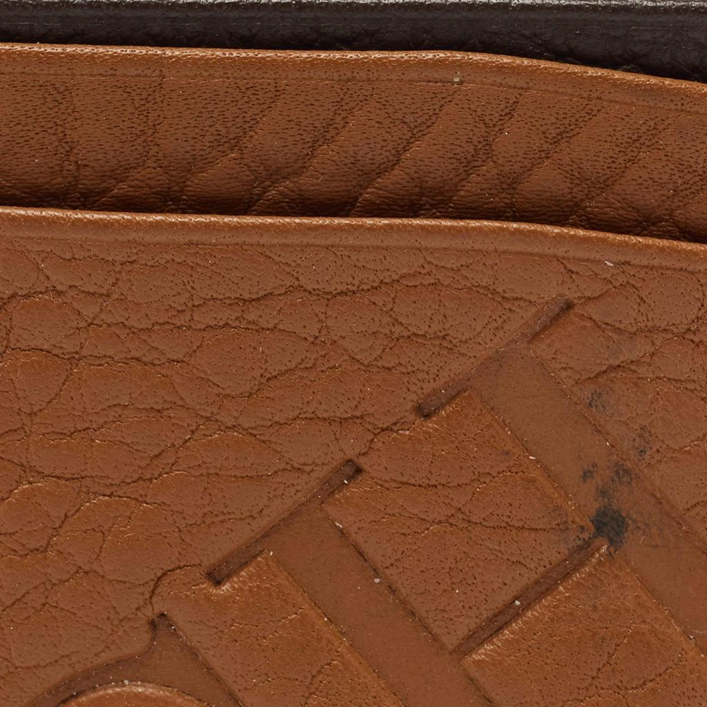 CH Carolina Herrera CH Carolina Herrera Tan Monogram Embossed Leather Card Holder 5