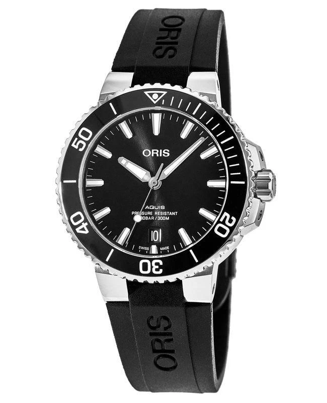 Oris Oris Aquis Date Automatic Black Dial Rubber Strap Men's Watch 01 733 7730 4154-07 4 24 64EB 1