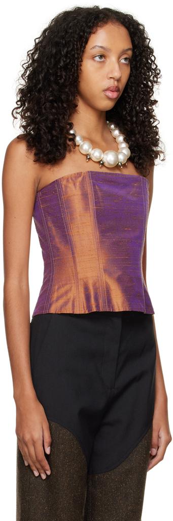 Puppets and Puppets Gold Iridescent Tank Top