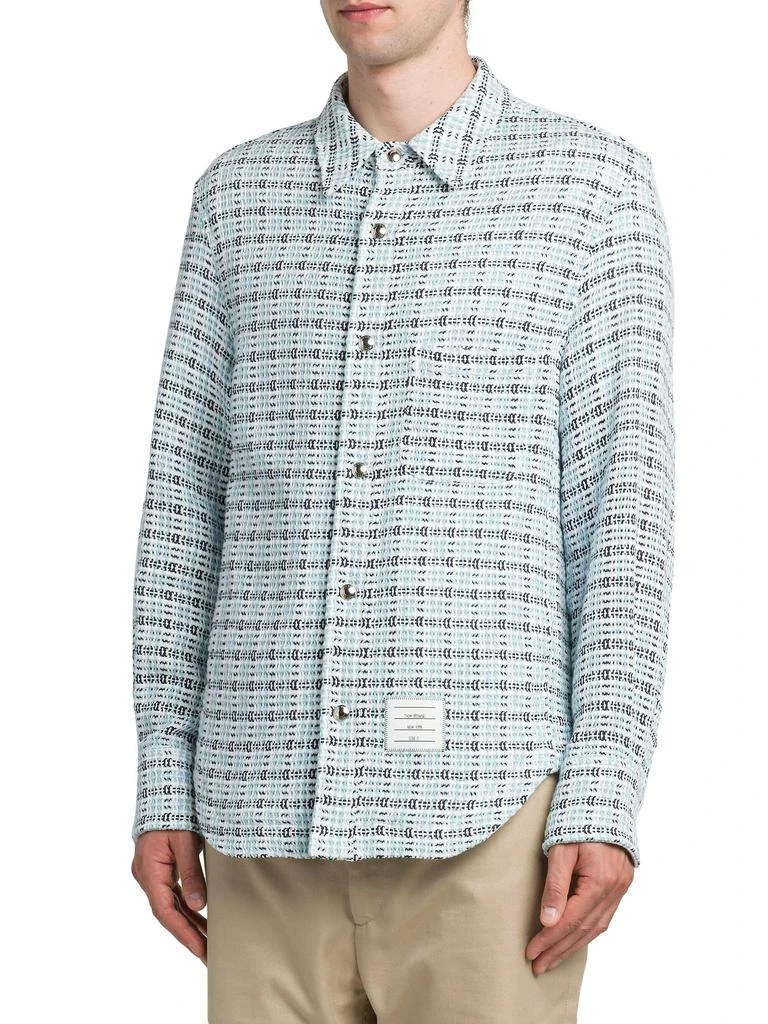 Thom Browne Plaid Snap-Front Shirt Jacket 3