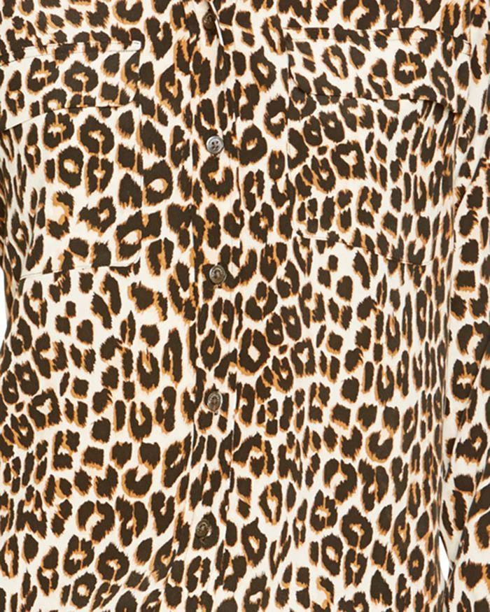 Equipment Slim Signature Leopard Printed Silk Shirt 8