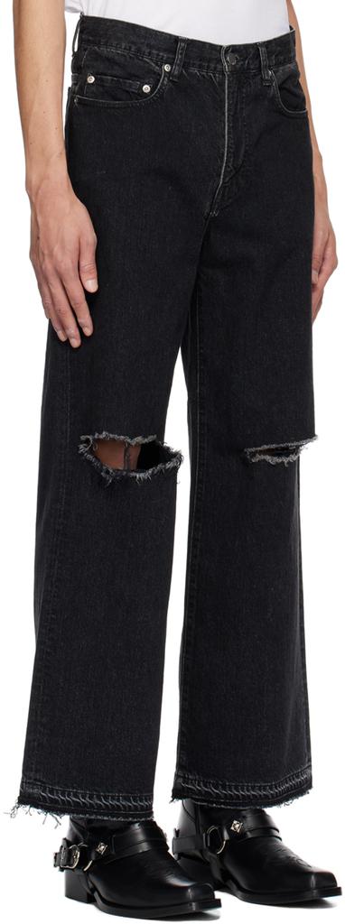 JieDa Black Damage Jeans