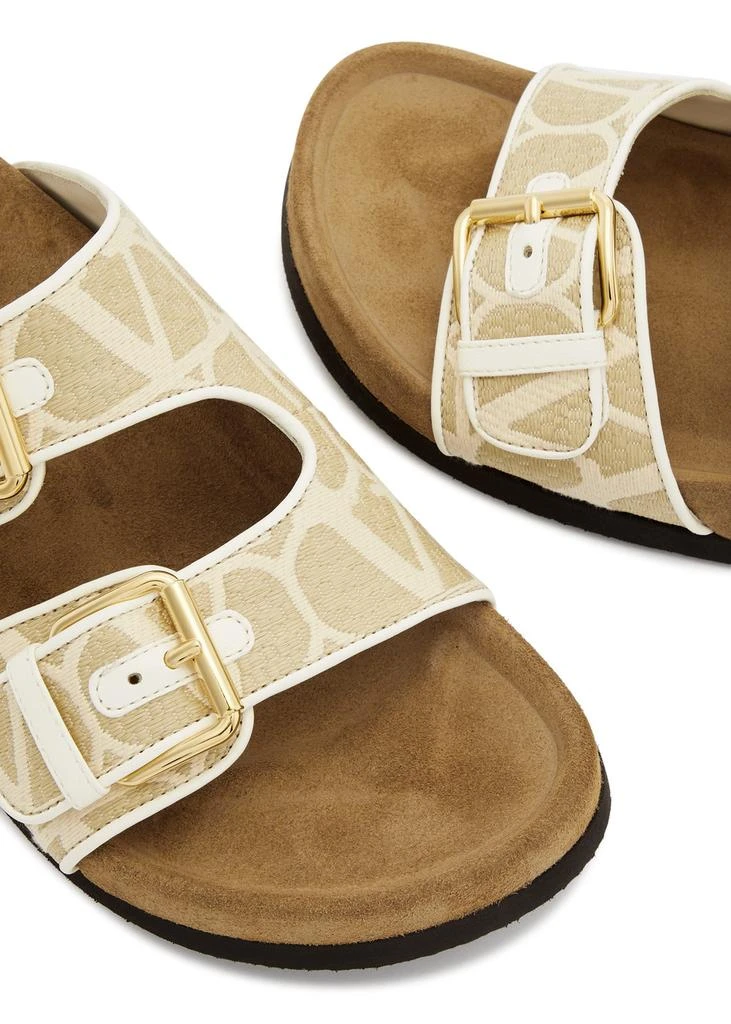 Valentino VLogo jacquard canvas sliders 3