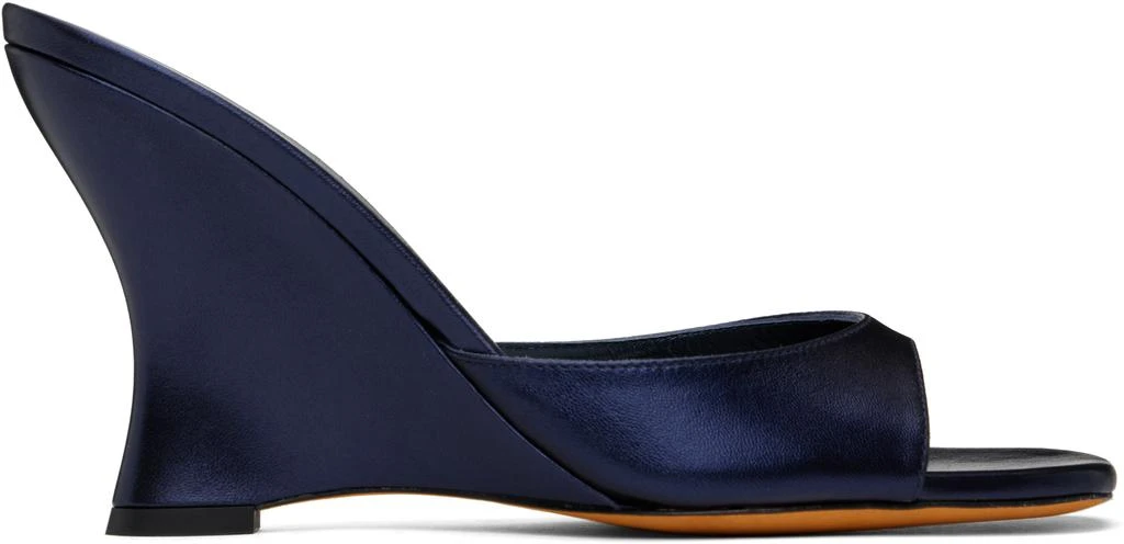 Maryam Nassir Zadeh Navy Lido Wedge Heeled Sandals 1