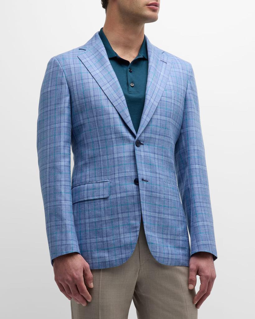 Brioni Men's Cashmere-Blend Plaid Sport Coat