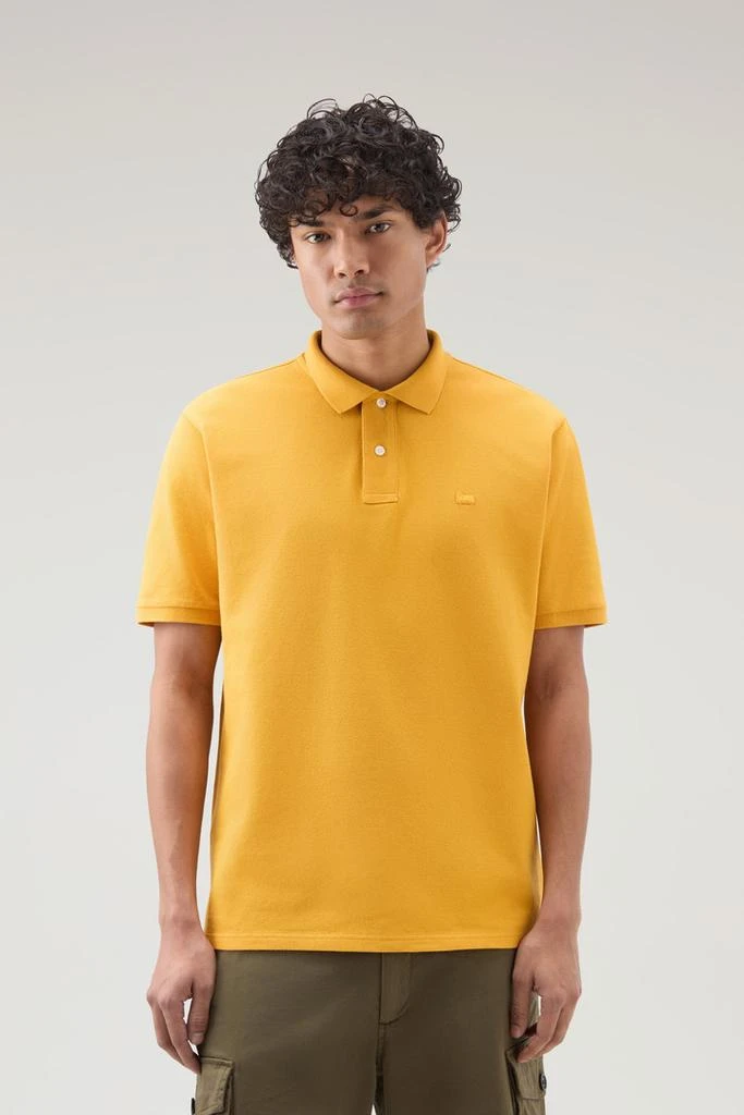 Woolrich Piquet Polo Shirt in Pure Cotton - Men - Yellow 1