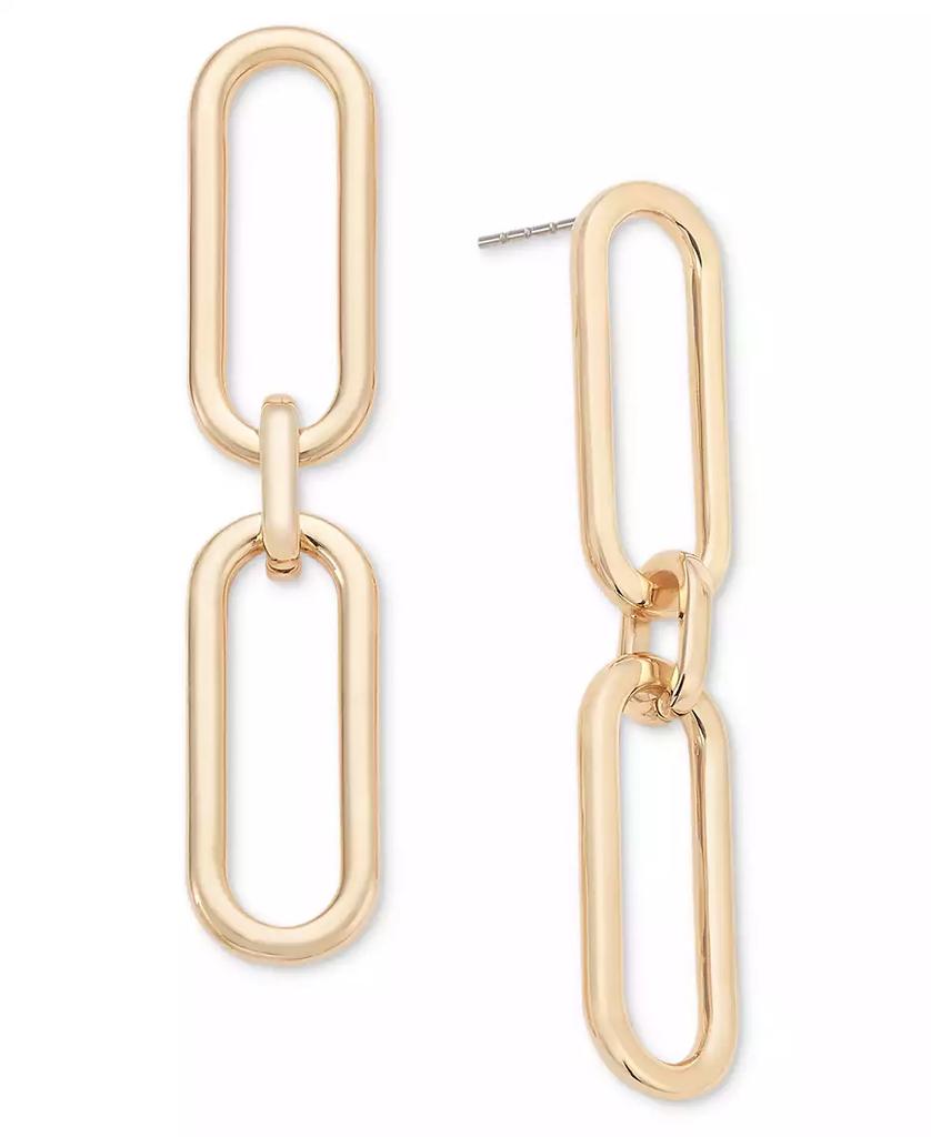 On 34th Paperclip Chain Double Drop Earrings, Created for Macy's